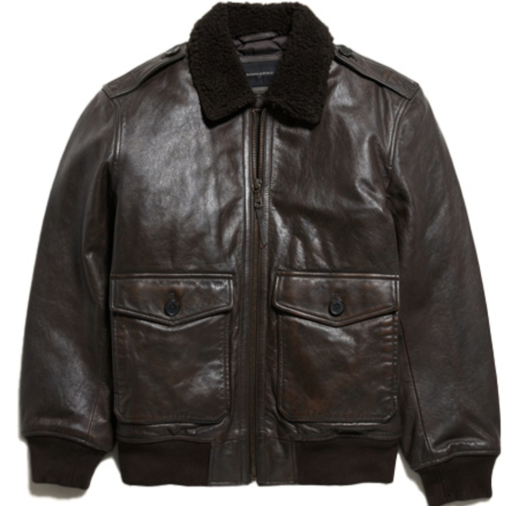 Banana Republic Genuine Leather Bomber